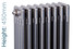 NF4-R-450-TH - Infinity Raw 4 Column Radiator 15 Sections H450mm X W714mm NF4-R-450-TH - Infinity Raw 4 Column Radiator 15 Sections H450mm X W714mm